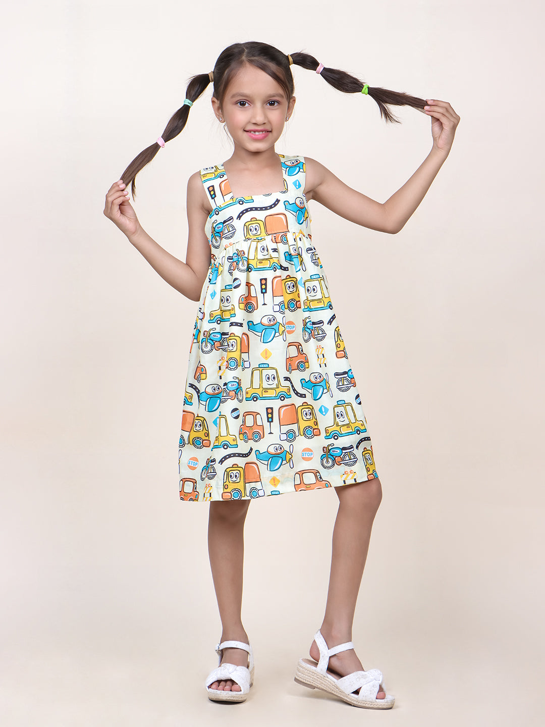 Girls Long Drive Printed Dress