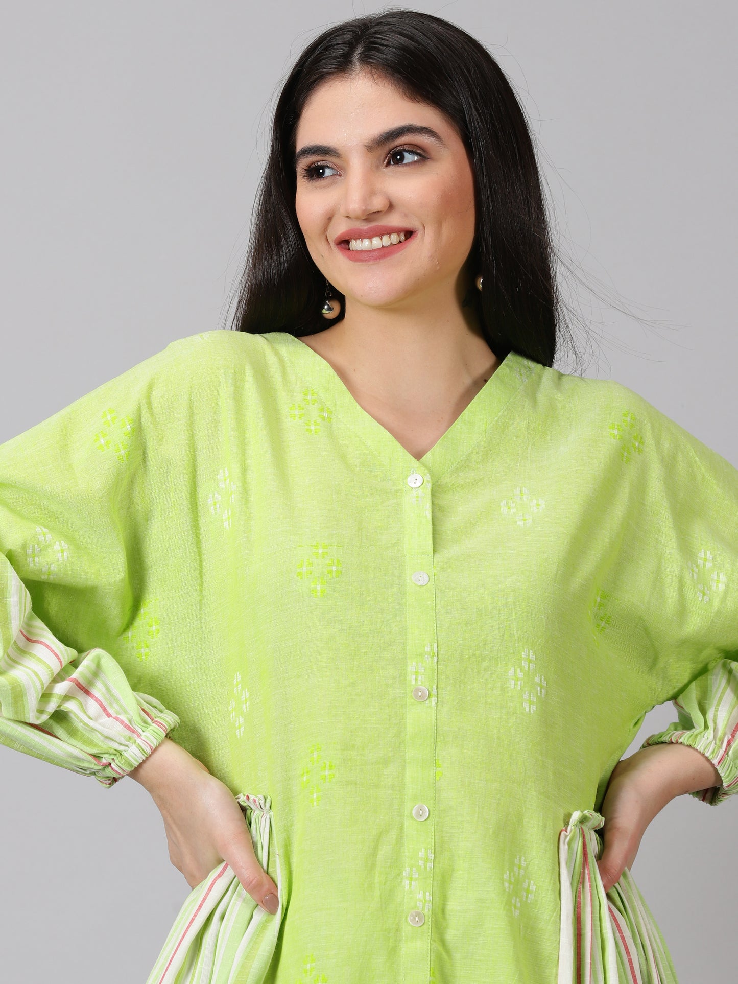 Lime Dobby Cotton Co-ord