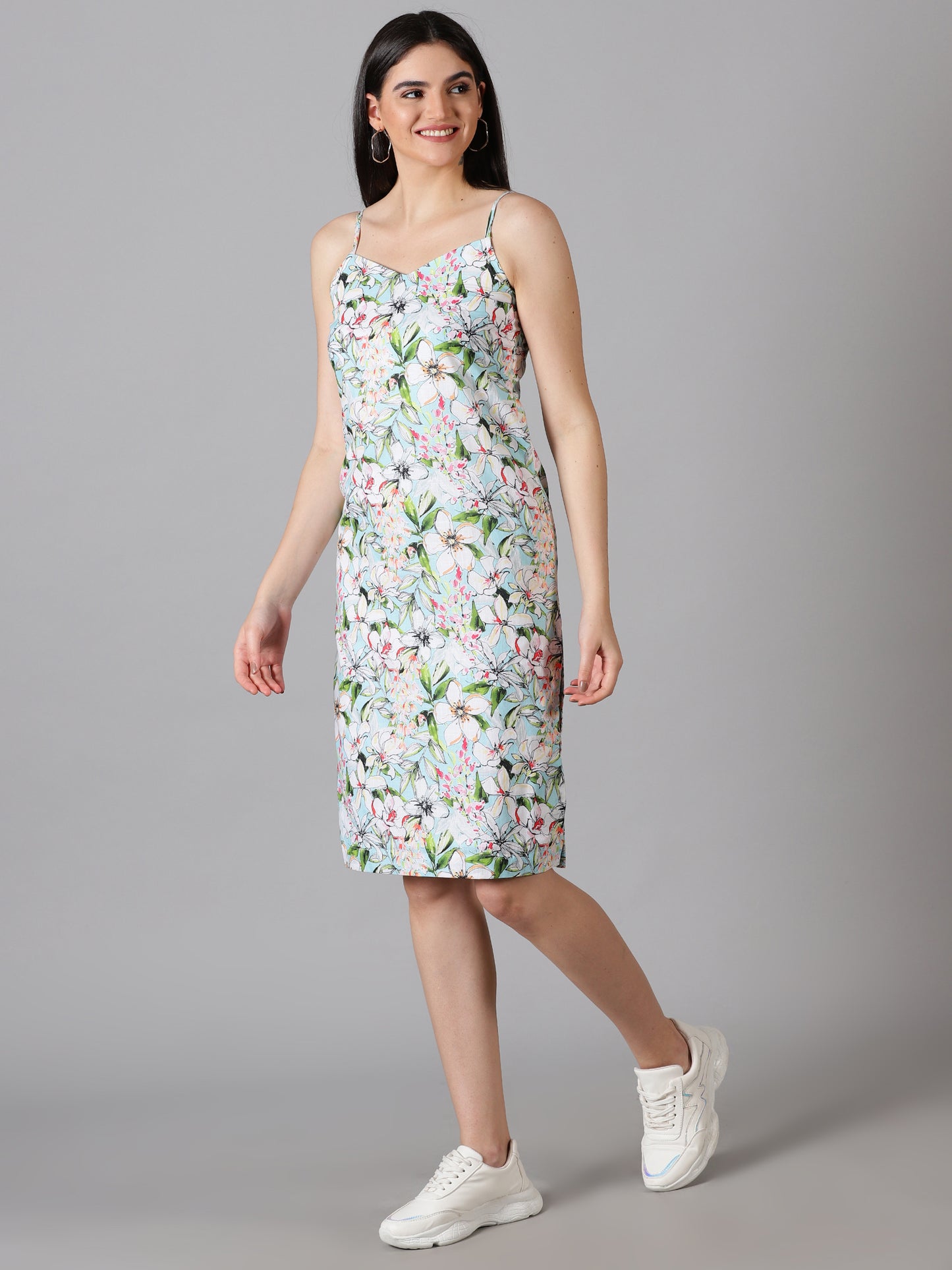 Slit Sheath Midi Dress