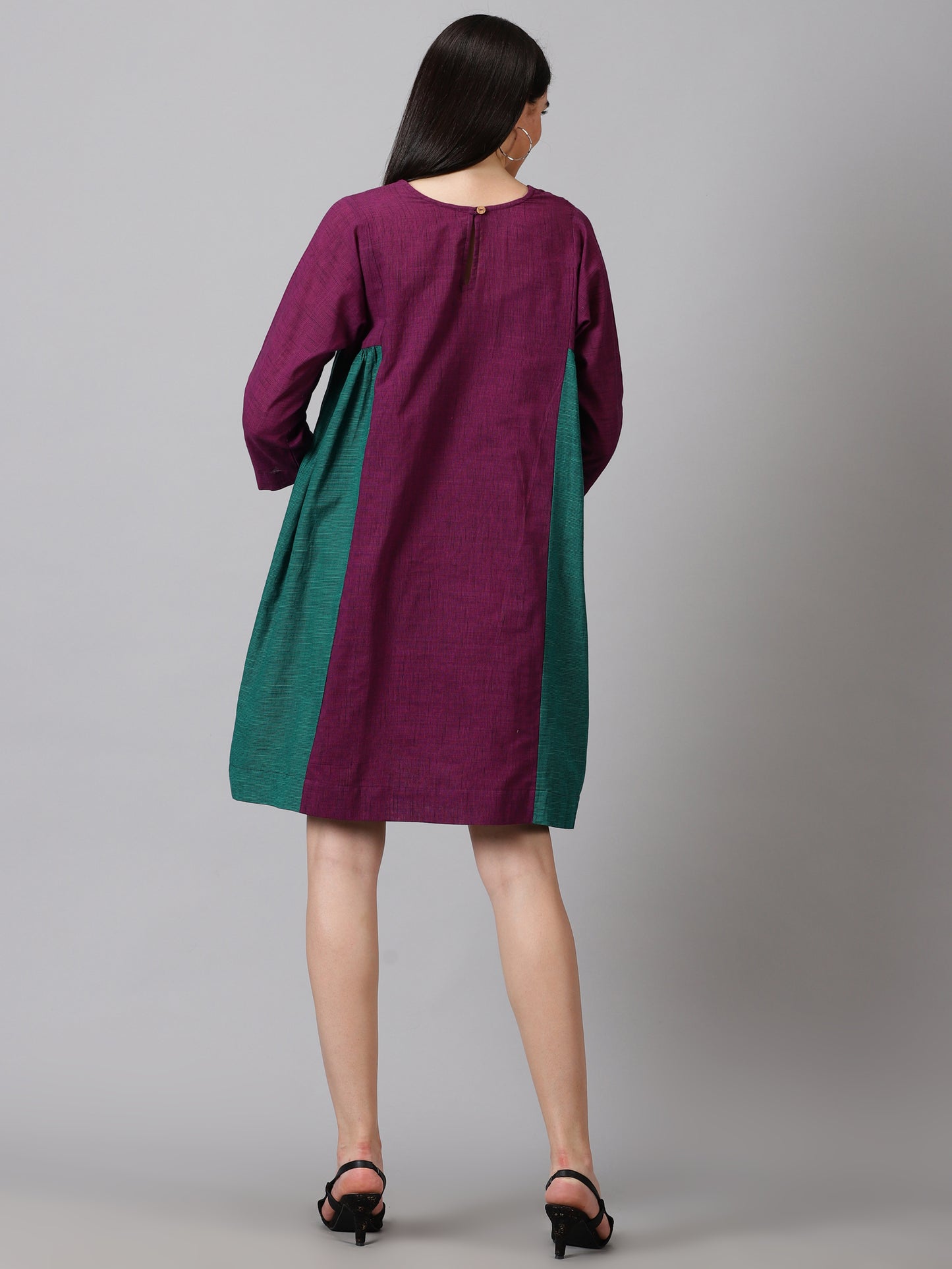 Mulberry Fit & Flare Dress With Inner