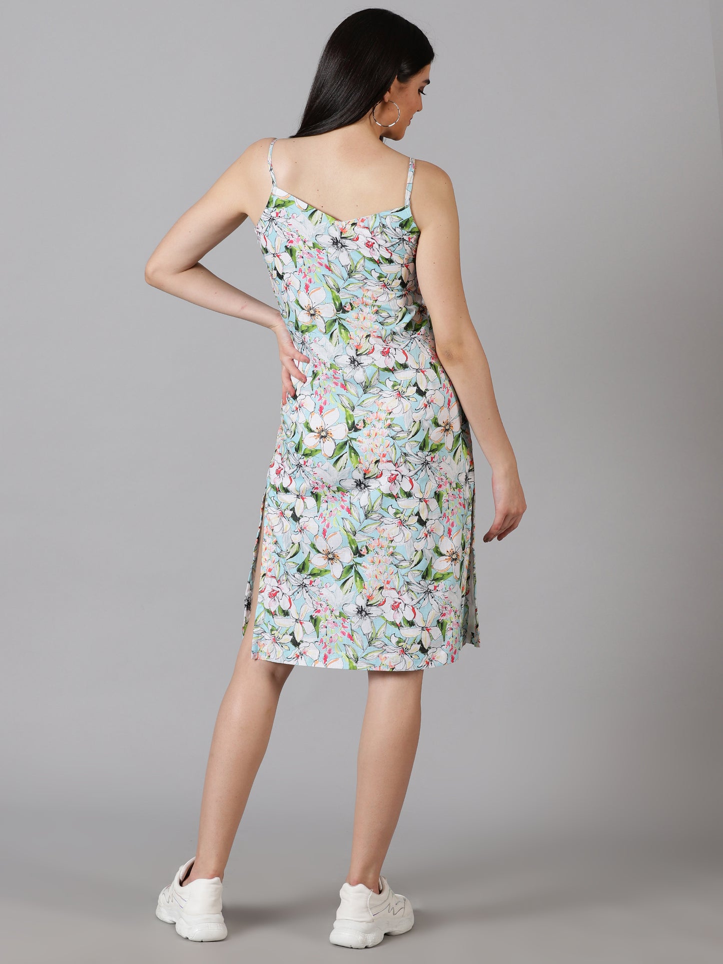 Slit Sheath Midi Dress