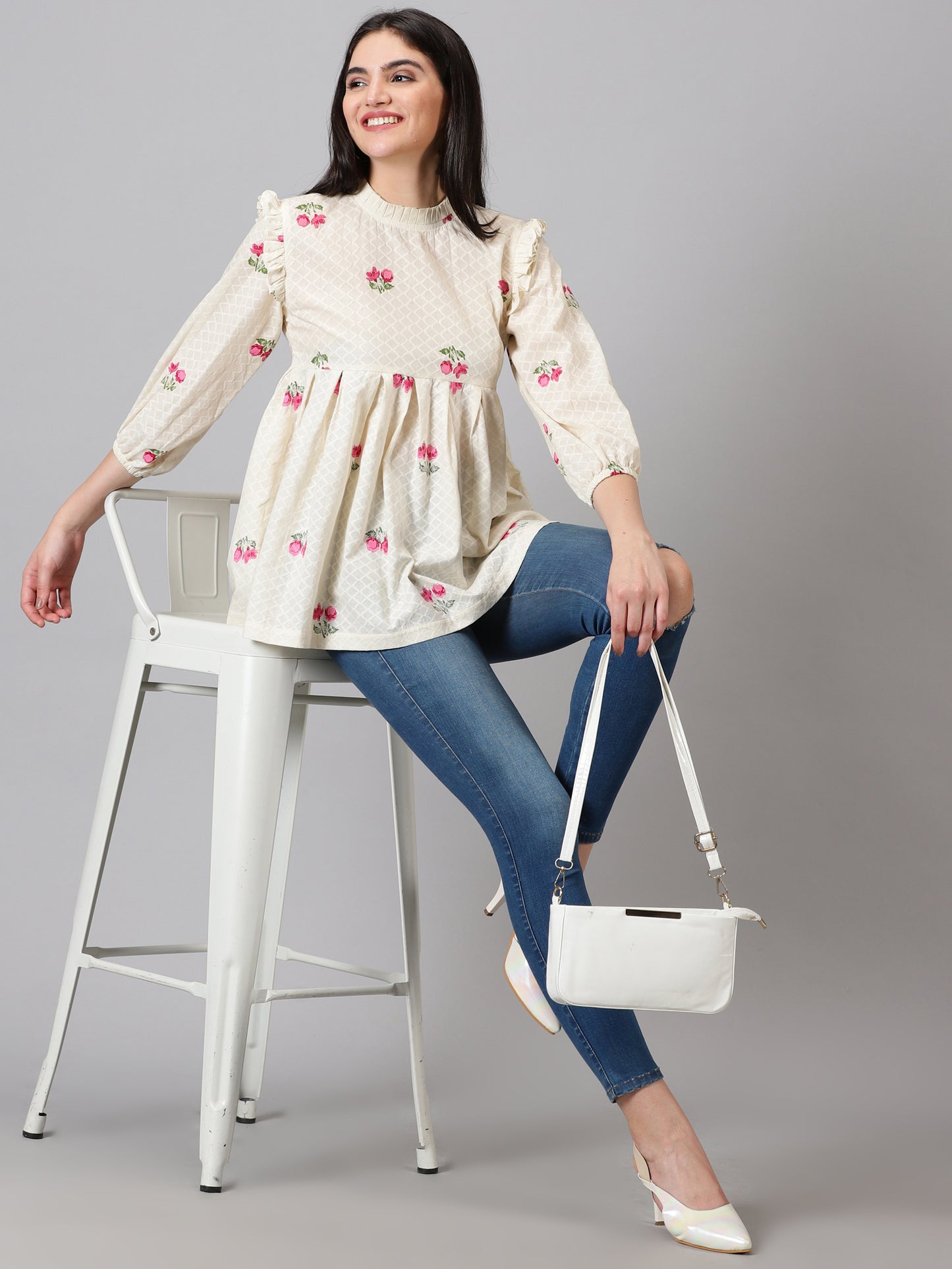 Screen Printed Dobby Top