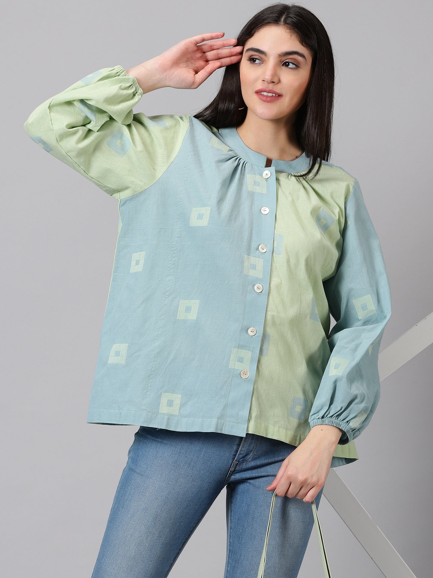 Sage Handloom Cotton Shirt