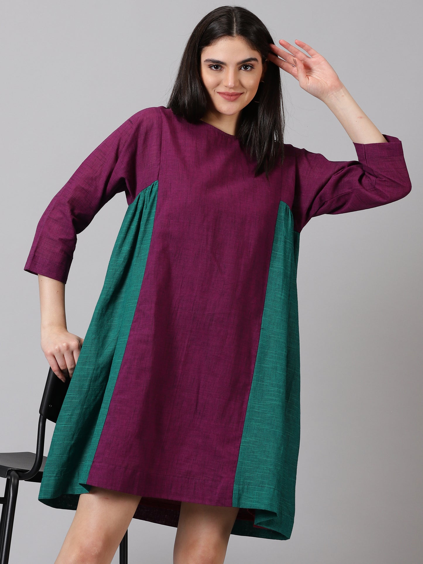 Mulberry Fit & Flare Dress With Inner