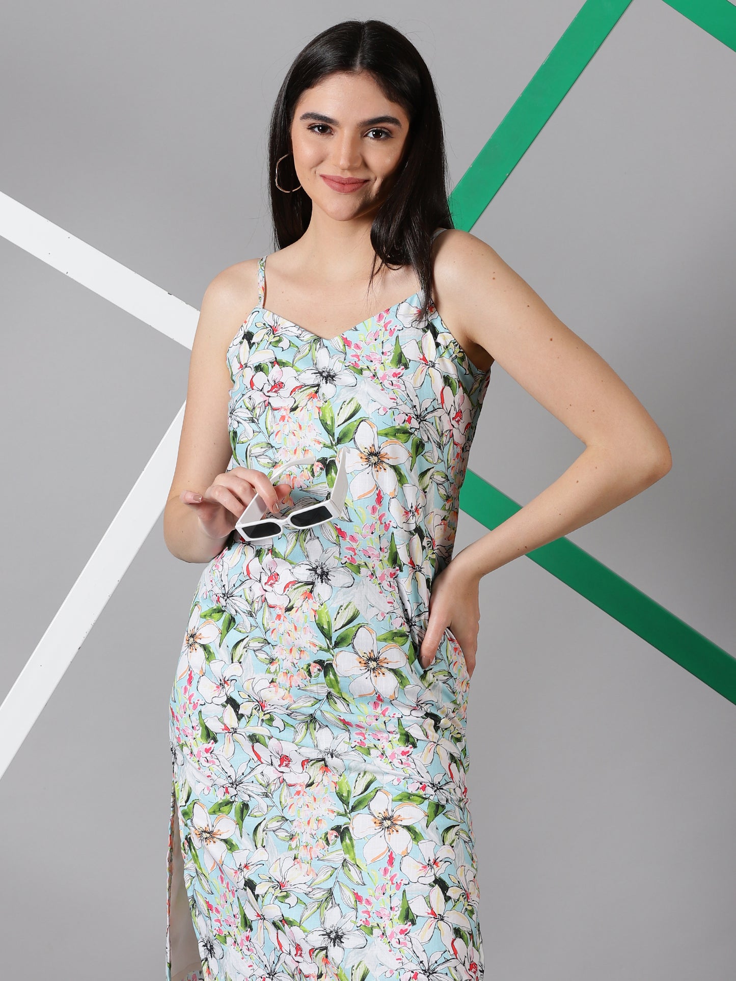 Slit Sheath Midi Dress