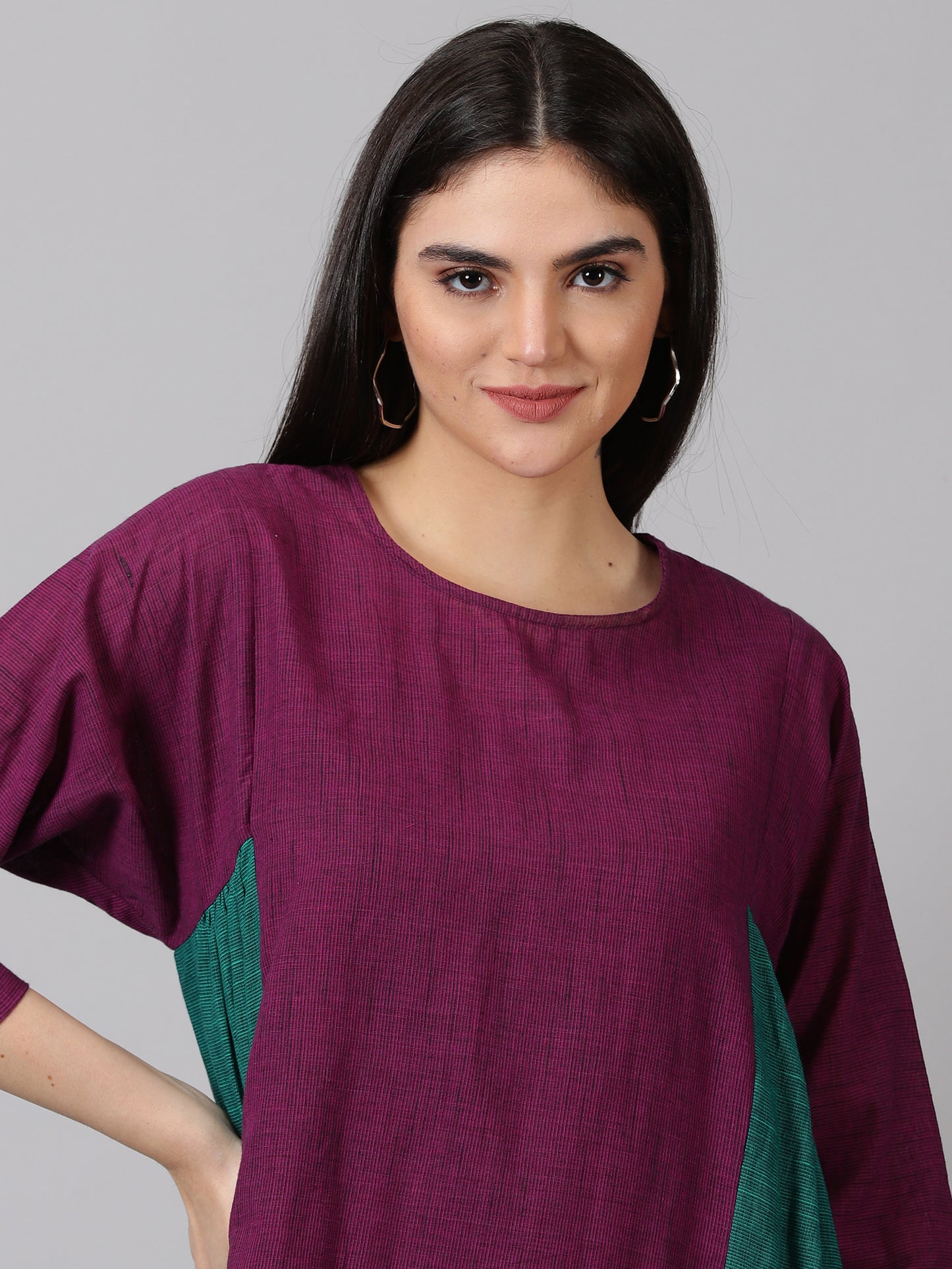 Mulberry Fit & Flare Dress With Inner