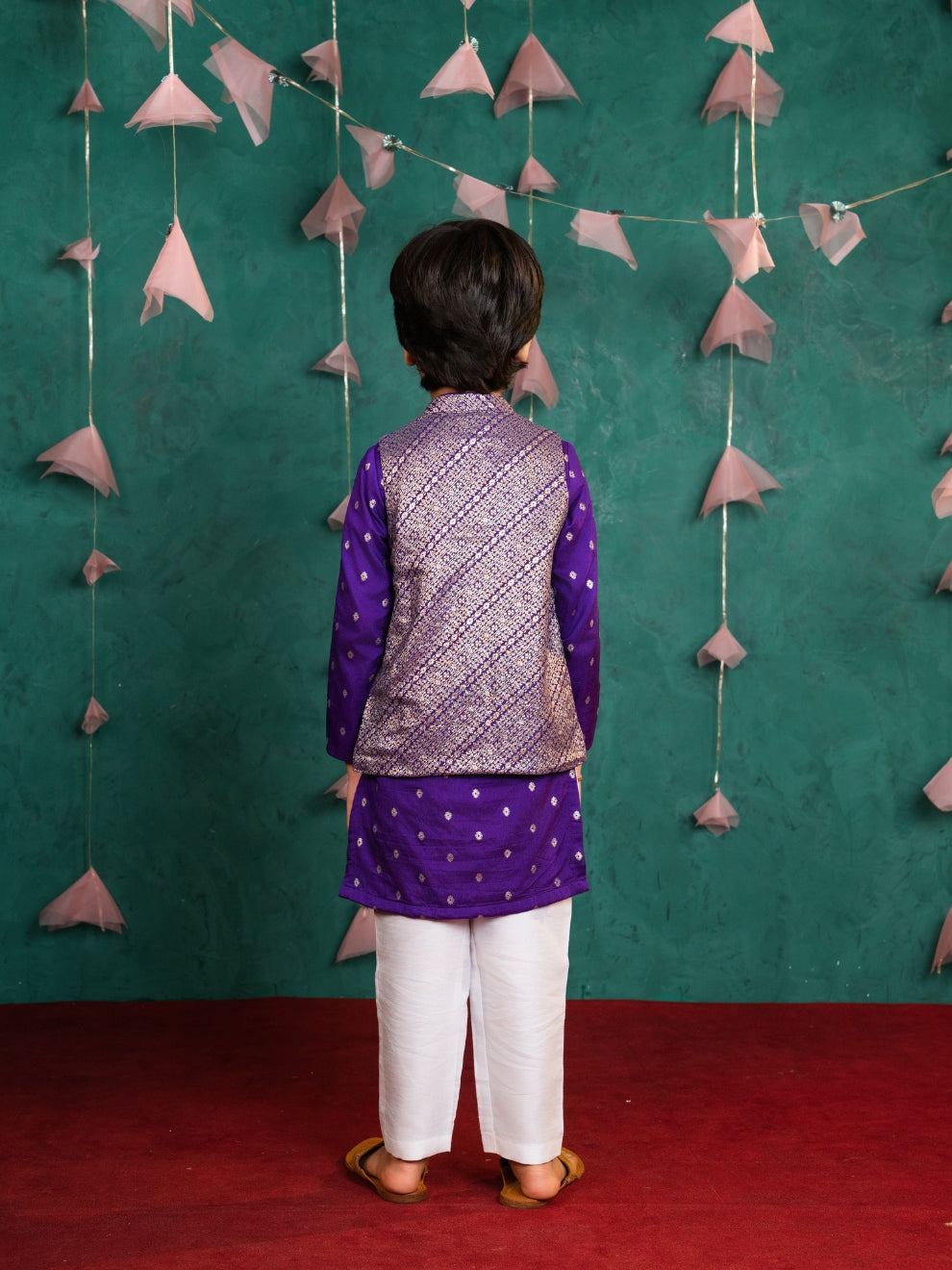 Purple Kurta Set and Blazer with Palazzo Set
