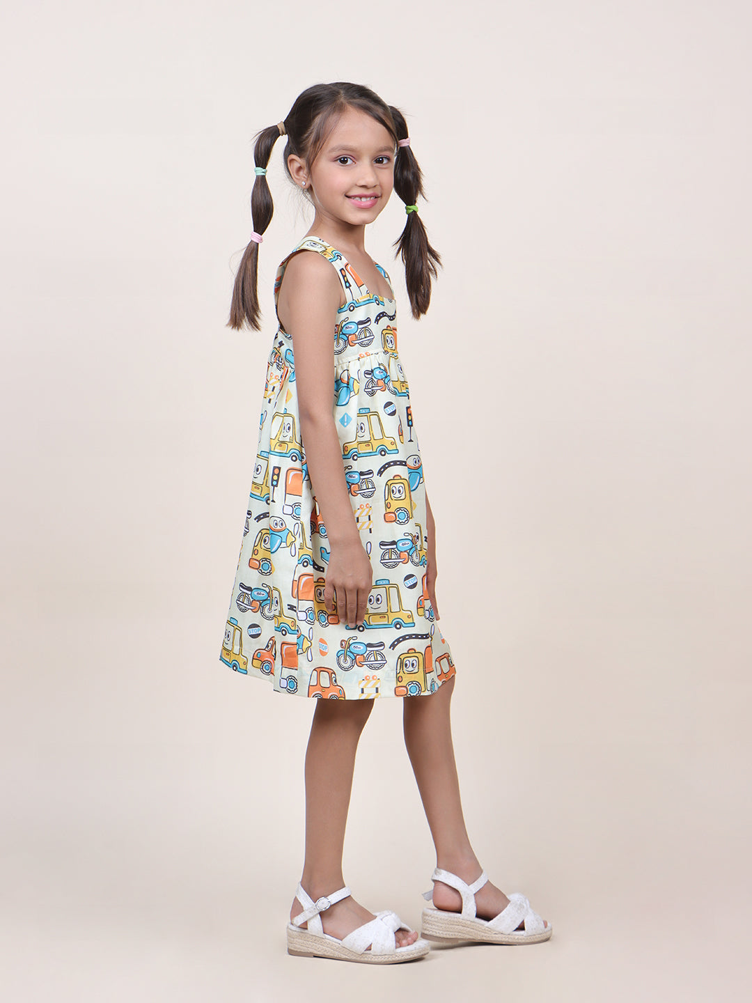 Girls Long Drive Printed Dress