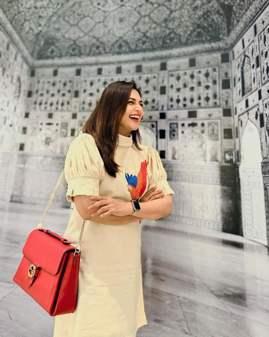 Macaw Kala Cotton Hand Embroidered Dress