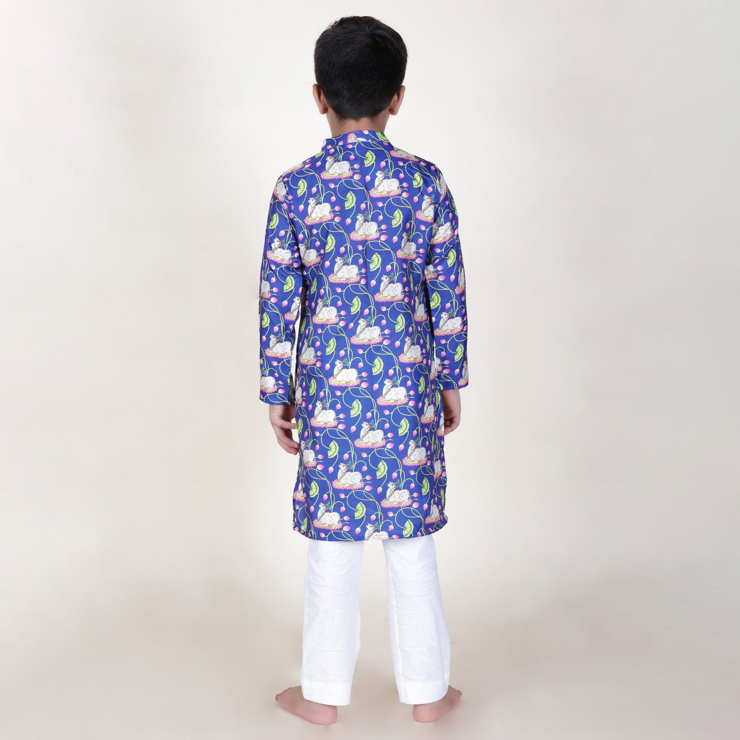 Boys Ethnic Purple Kurta With Pant