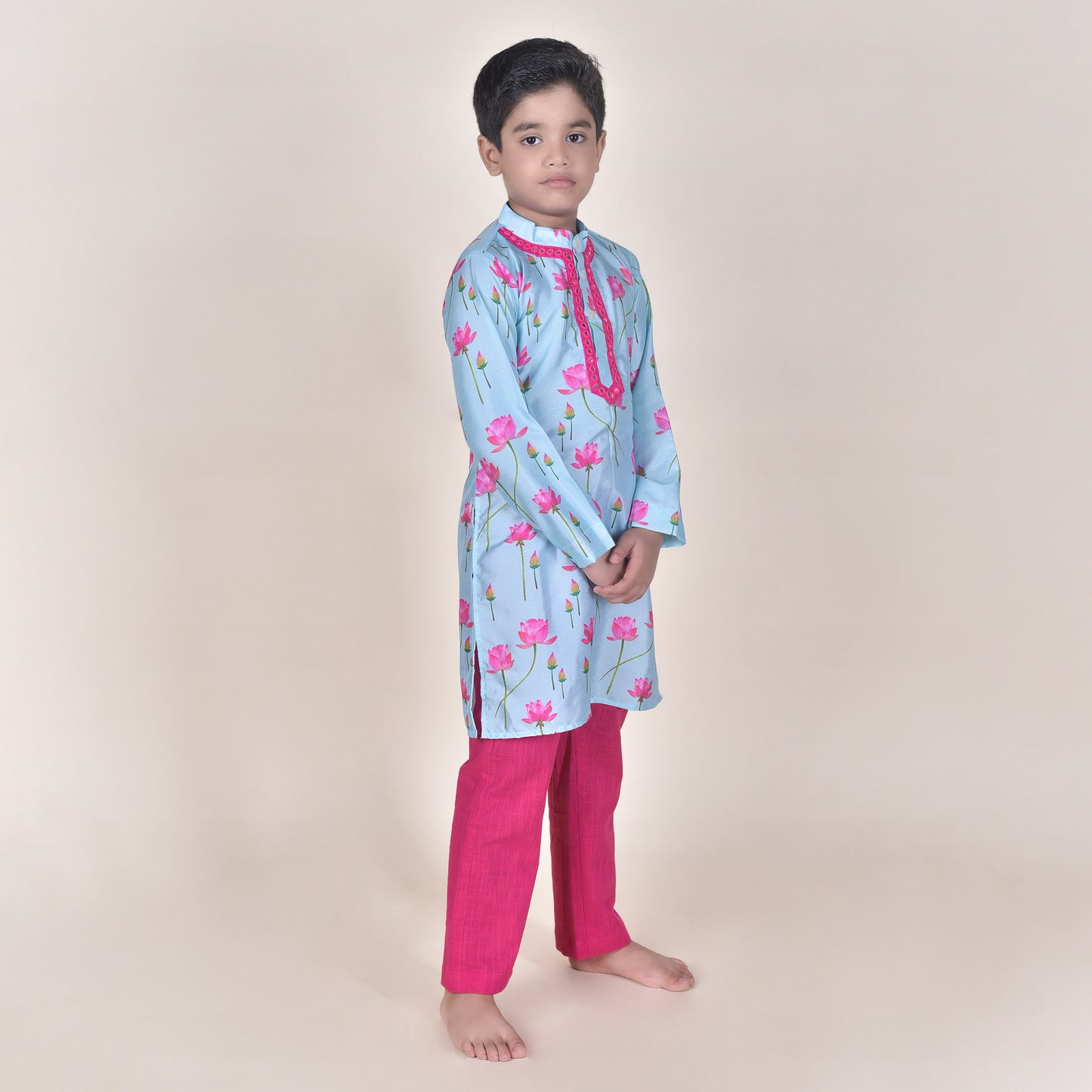 Boys Ethnic Blue Kurta With Pant