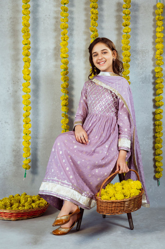 Girls Iris Anarkali Dress (Set of 3)