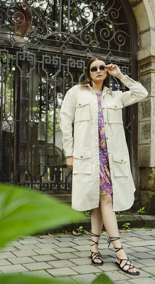 Sand Long Winter Coat