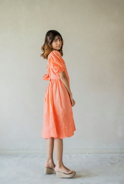 Melon Cotton Dress