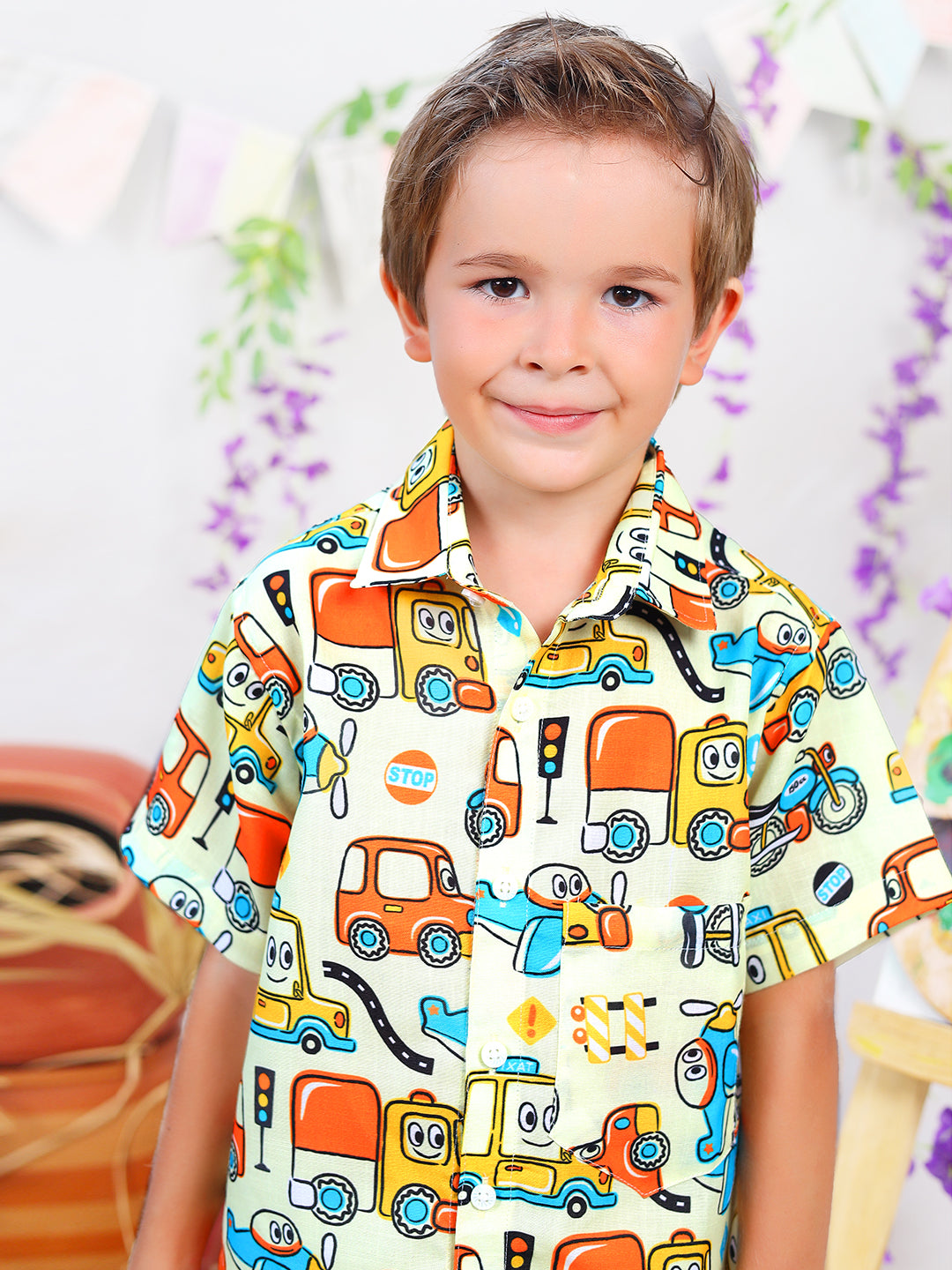 Boys Long Drive Printed Shirt