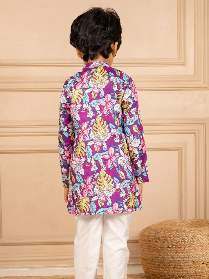 Boy & Girl Purple Sibling Outfits