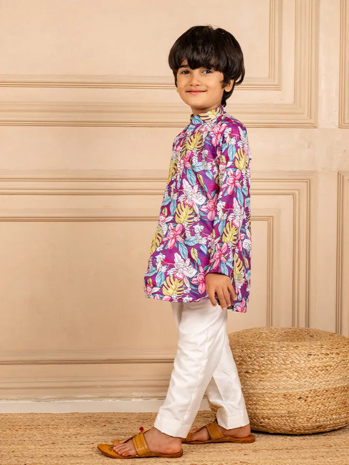 Boy & Girl Purple Sibling Outfits