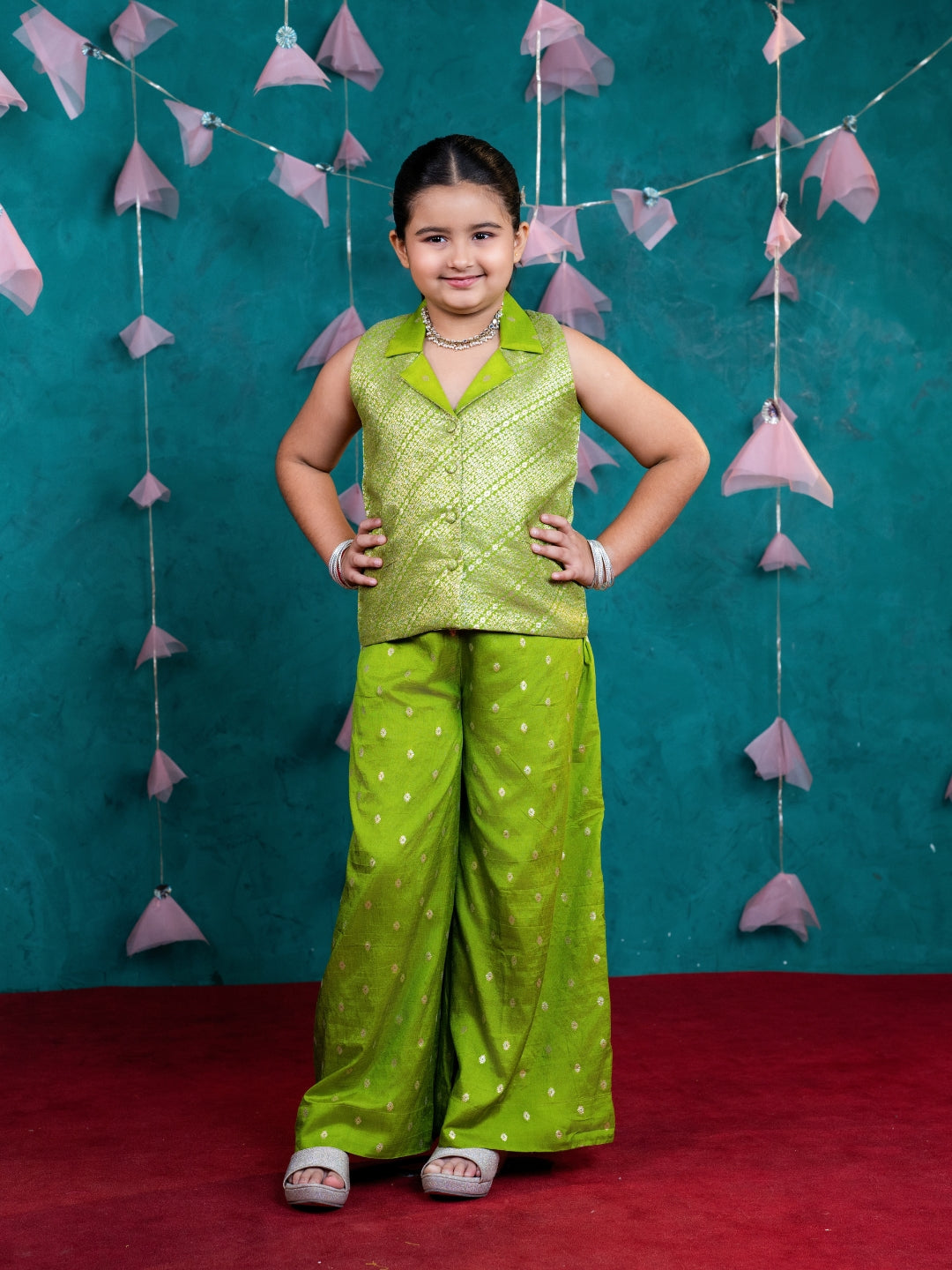 Boys Kurta & Girls Blazer Palazzo Sibling Outfit