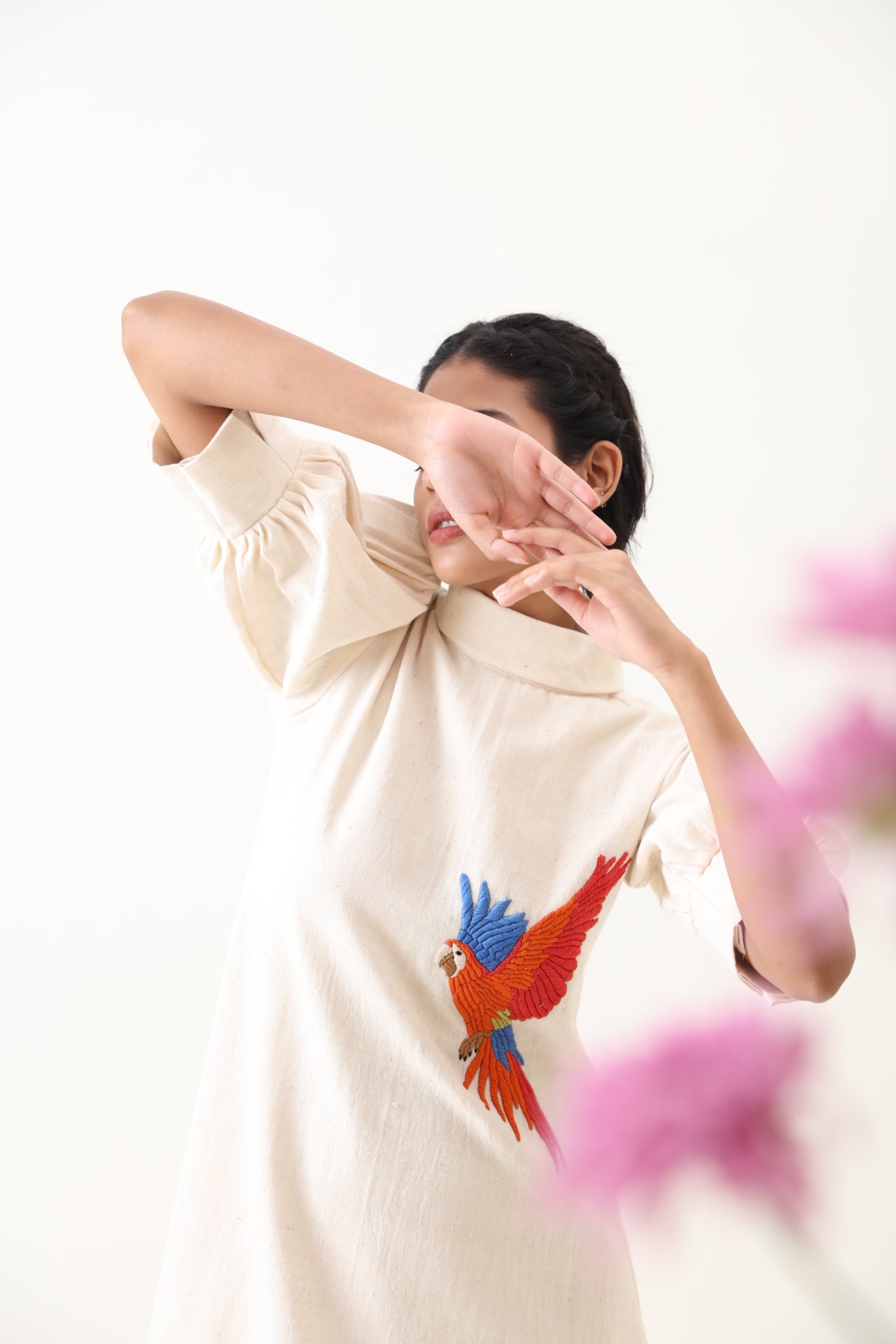Macaw Kala Cotton Embroidered Dress